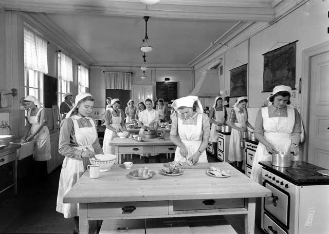 Bergens Husmorskole, ca. 1950. Foto: Atelier KK